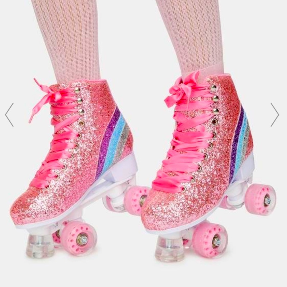 DISCO DERBY GLITTER ROLLER SKATES + IMPALA GEAR